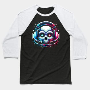 Gamer skull Baseball T-Shirt